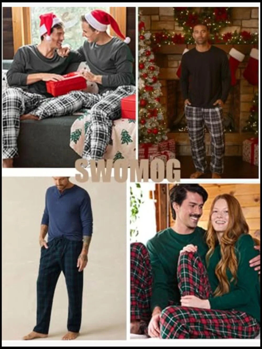 Men's Pajama Set with Pockets, Long Sleeve, Modal Fabric